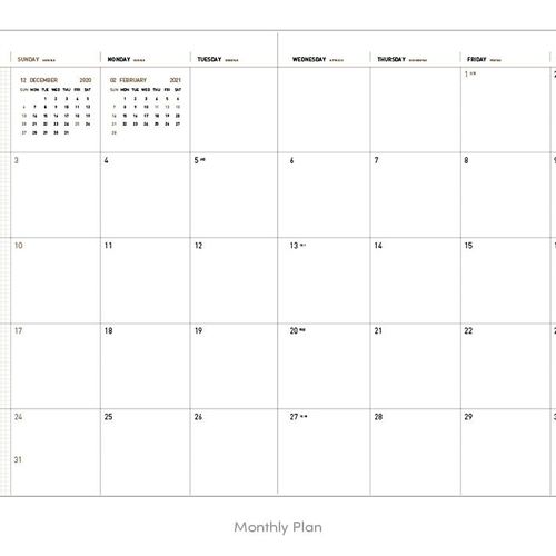 2021 Ardium Big Monthly Planner