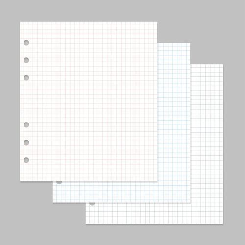 6 Ring A6 Wide Grid Note Refill