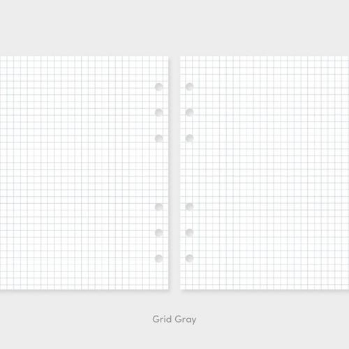 6 Ring A6 Wide Grid Note Refill