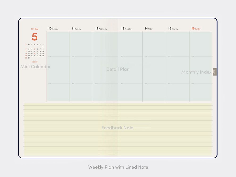 2021 Table Talk A5 Weekly Planner