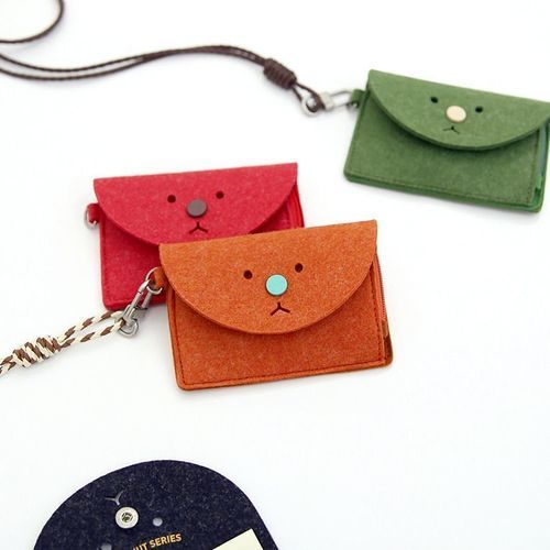 Toffee Nut Card Pouch & Neck Strap Set - Image 1