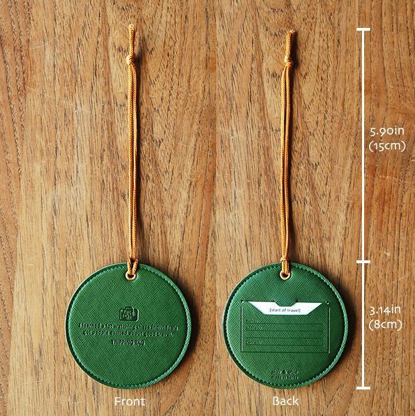 Round Leather Luggage Tag