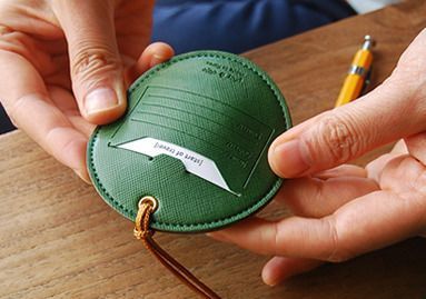 Round Leather Luggage Tag