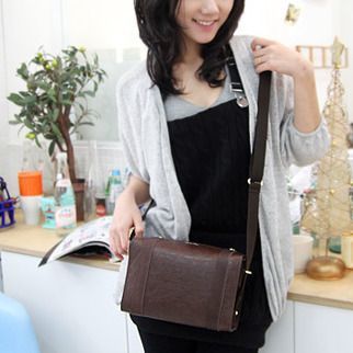 Dark Brown Leather Camera Bag