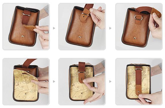 Dark Brown Leather Camera Bag
