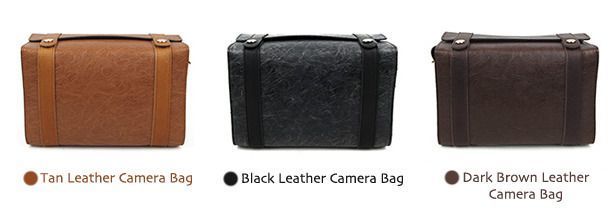 Dark Brown Leather Camera Bag