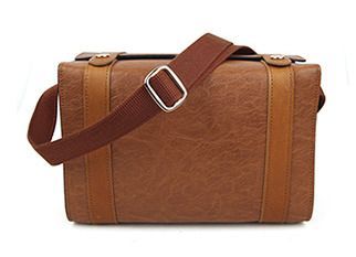 Tan Leather Camera Bag