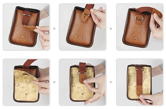 Tan Leather Camera Bag