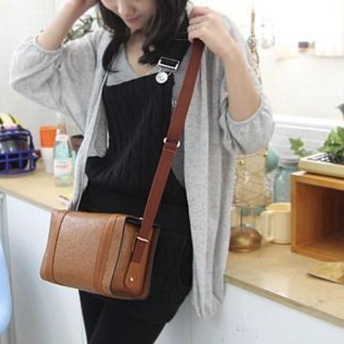 Tan Leather Camera Bag