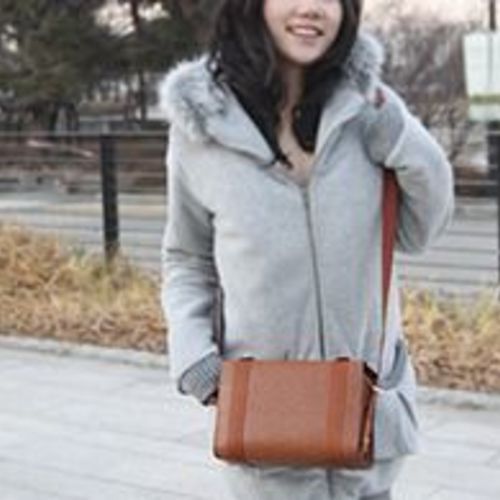 Tan Leather Camera Bag