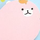 Animal Sticky Note v2, Pink Fur Seal