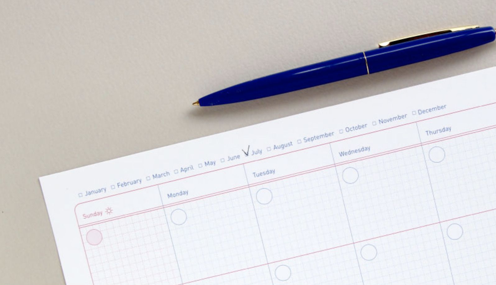 MochiThings Dateless A4 Monthly Desk Pad Refill