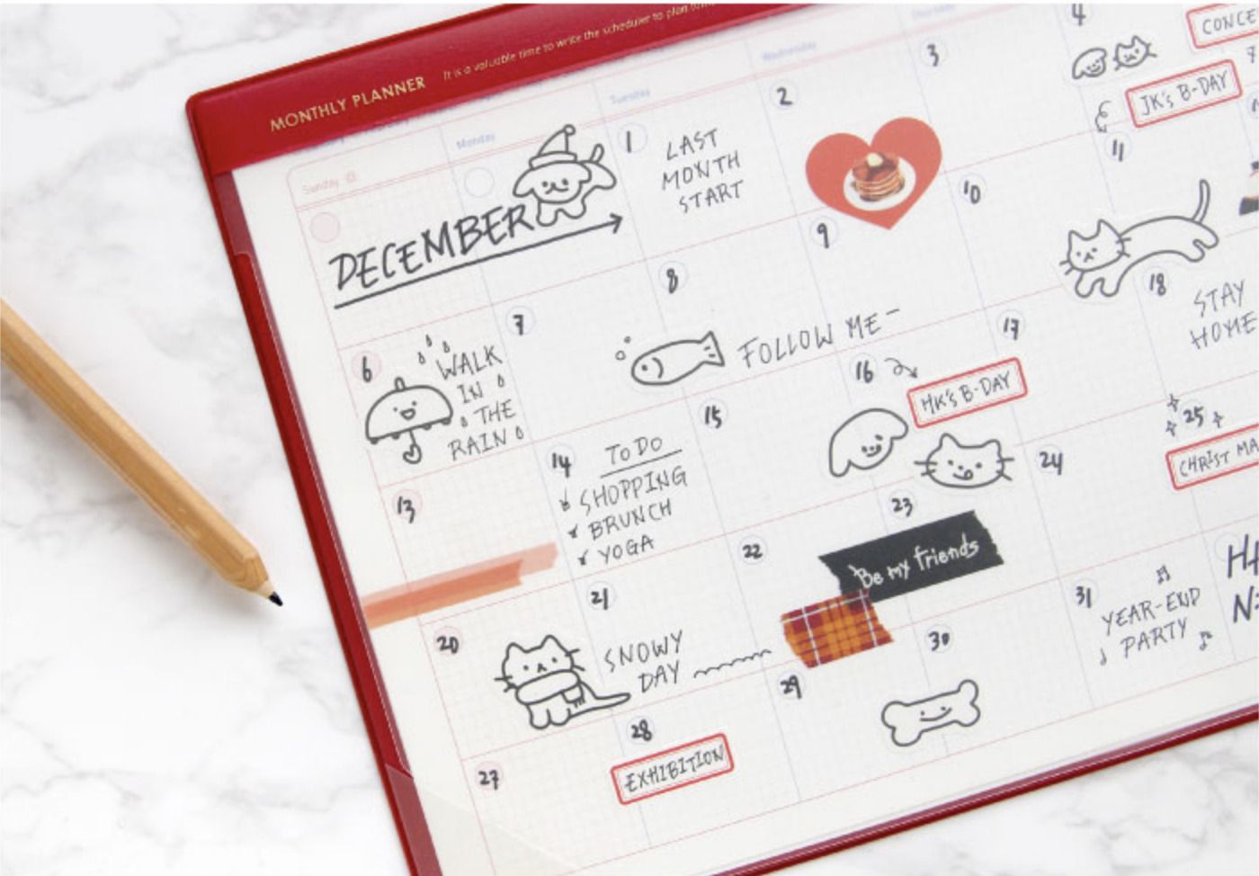 MochiThings Dateless A4 Monthly Desk Pad Refill
