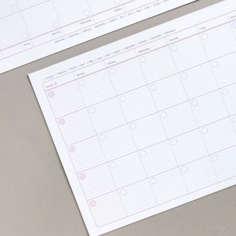 MochiThings Dateless A4 Monthly Desk Pad Refill