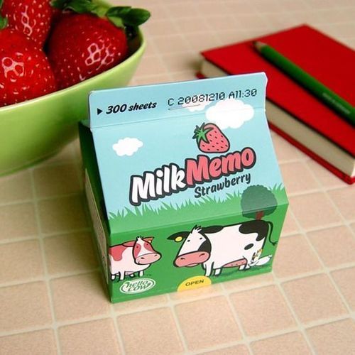 Hello Cow Strawberry Milk Notepad