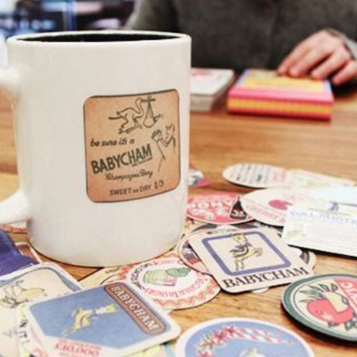 Vintage Coaster Sticker Label Set v1 - Image 12