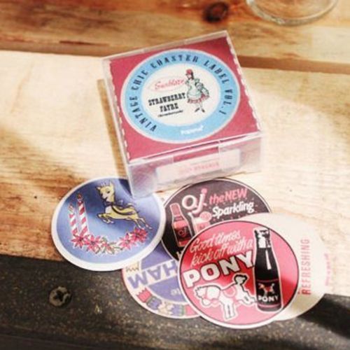 Vintage Coaster Sticker Label Set v1 - Image 19