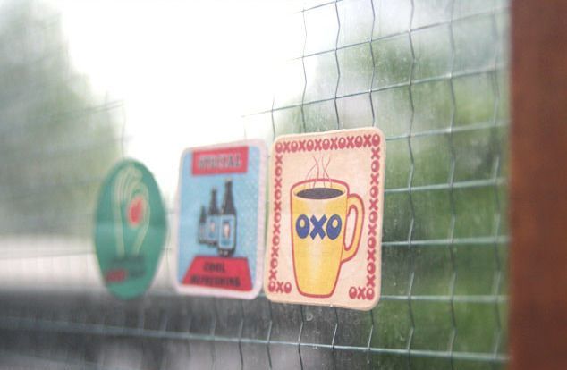 Vintage Coaster Sticker Label Set v3