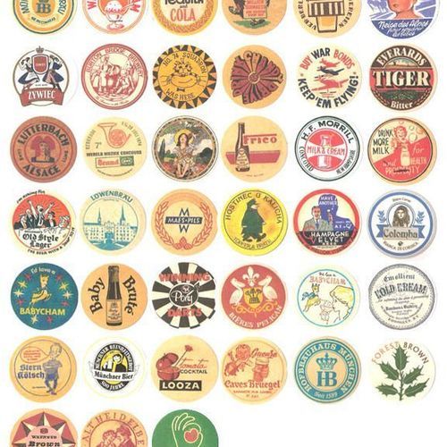 Vintage Coaster Sticker Label Set v3 - Image 4