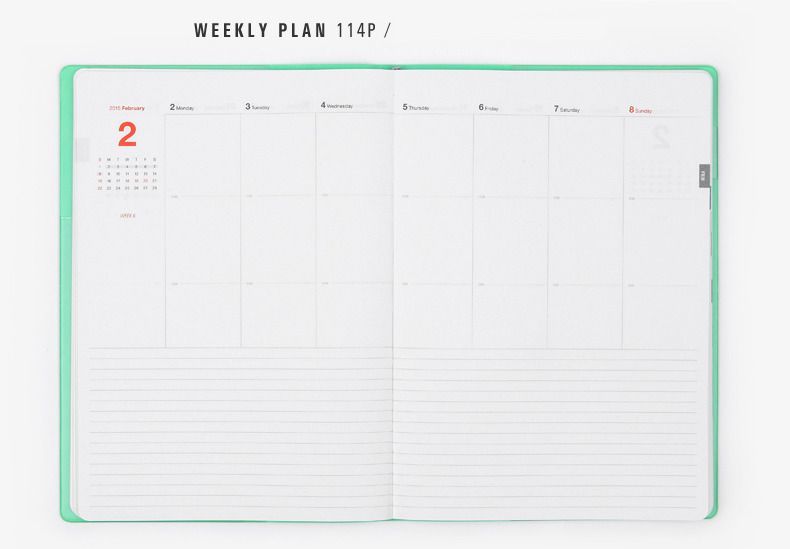 2015 Table Talk B5 Weekly Planner