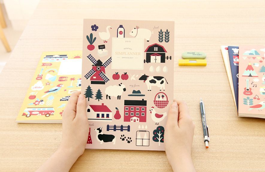 2015 Large Pattern Monthly Planner