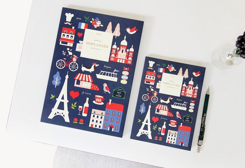 2015 Large Pattern Monthly Planner