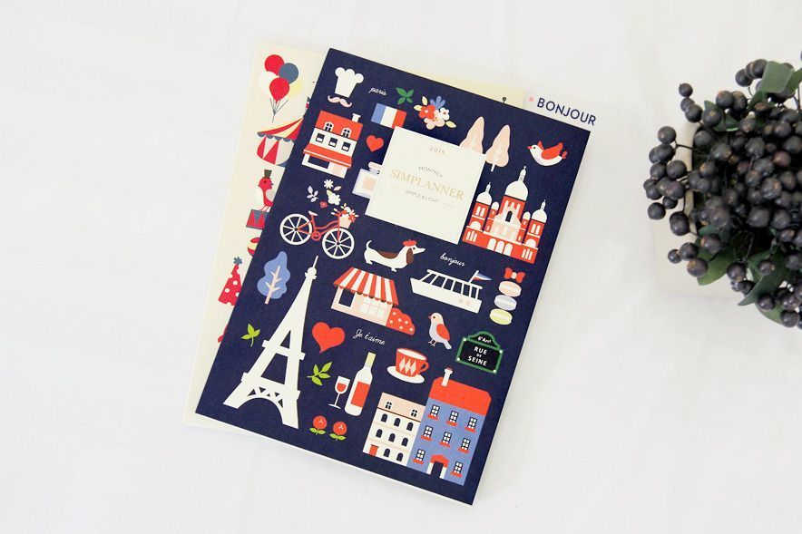 2015 Large Pattern Monthly Planner