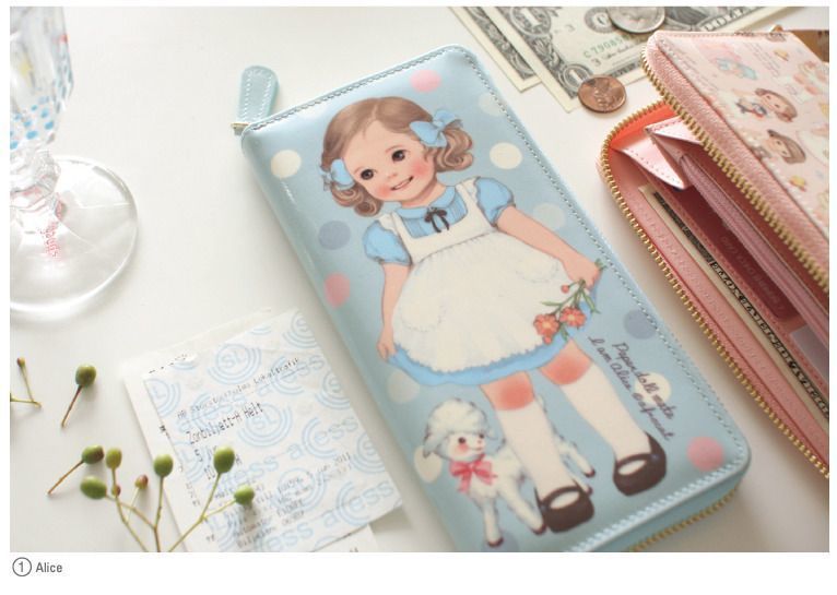 Paper Doll Slim Zipper Wallet v2