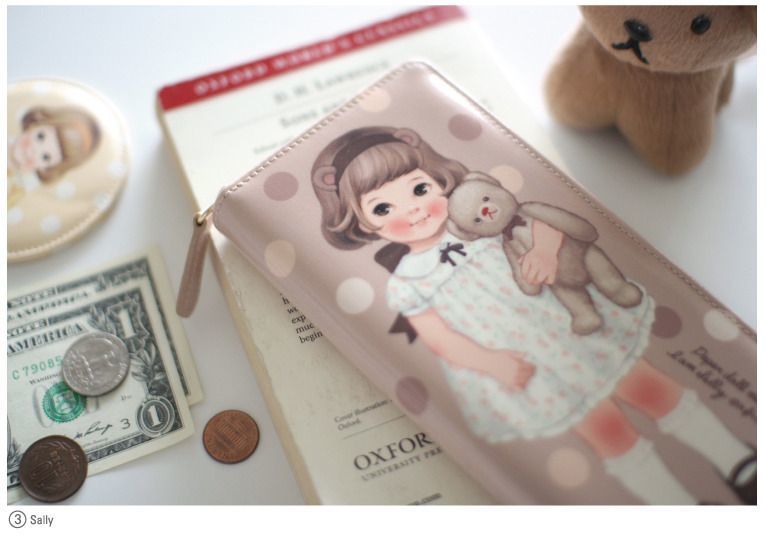 Paper Doll Slim Zipper Wallet v2