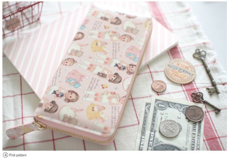 Paper Doll Slim Zipper Wallet v2