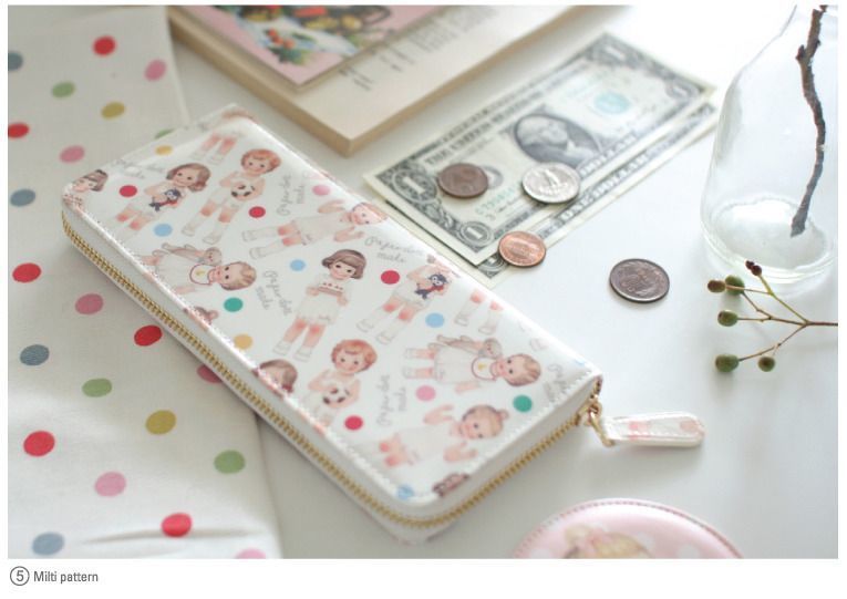 Paper Doll Slim Zipper Wallet v2