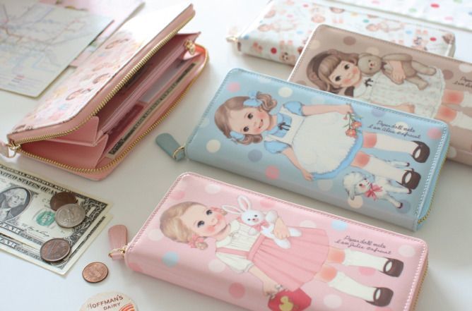 Paper Doll Slim Zipper Wallet v2