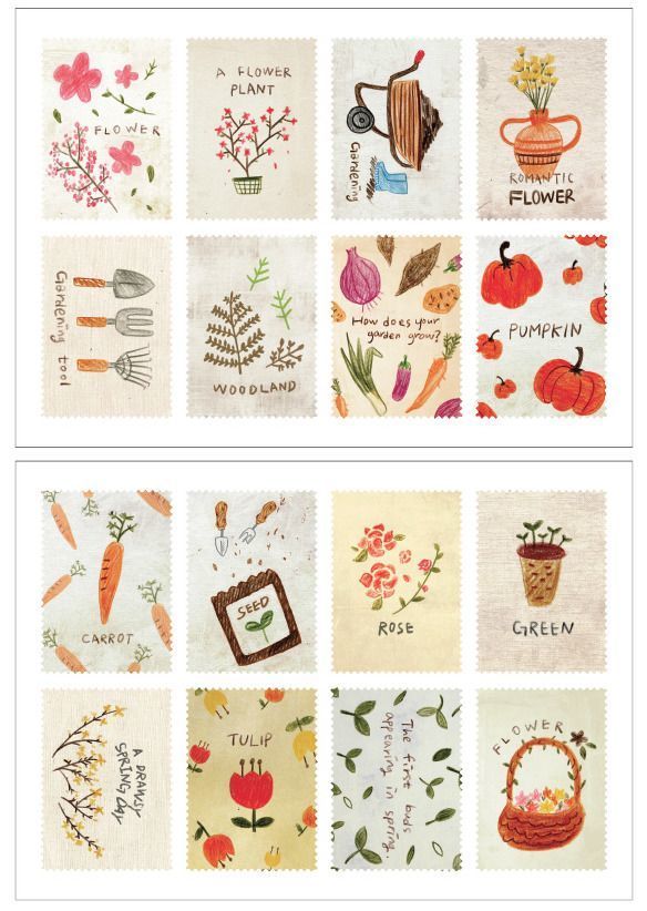 Vintage Stamp Sticker Set v3