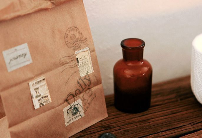 Vintage Stamp Sticker Set v3