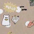 Small Ghost Pop Notebook, Beige