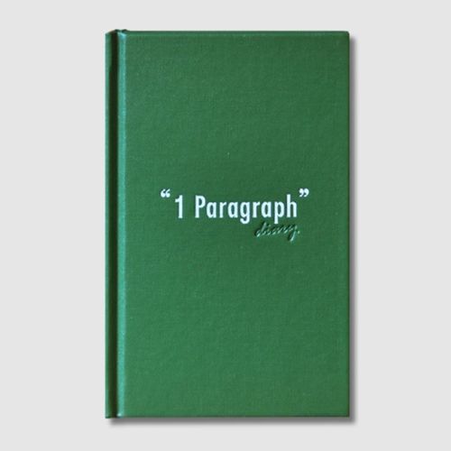 Green One Paragraph Hardcover Notebook - Image 1