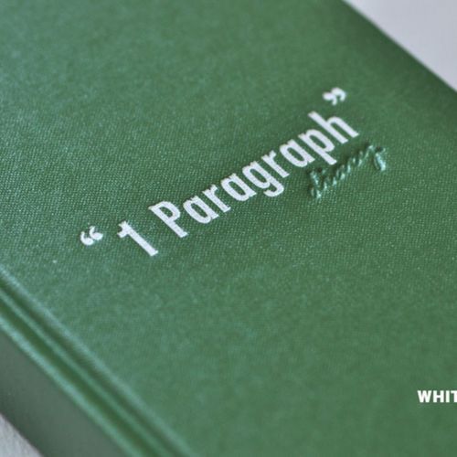 Green One Paragraph Hardcover Notebook - Image 3