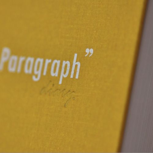 Yellow One Paragraph Hardcover Notebook - Image 3