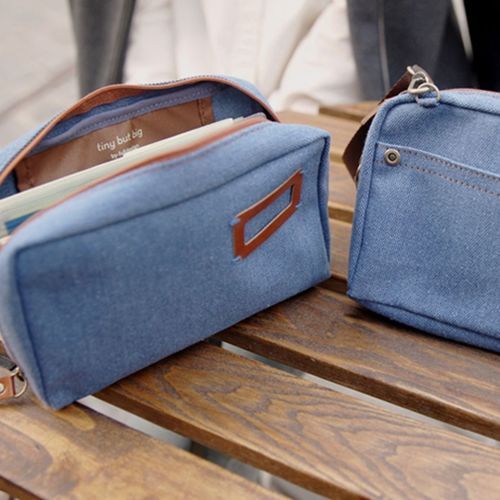 【THENCE】DENIM MULTI POUCH THENCE - Denim Multi Pouch CB Logo – Harumio