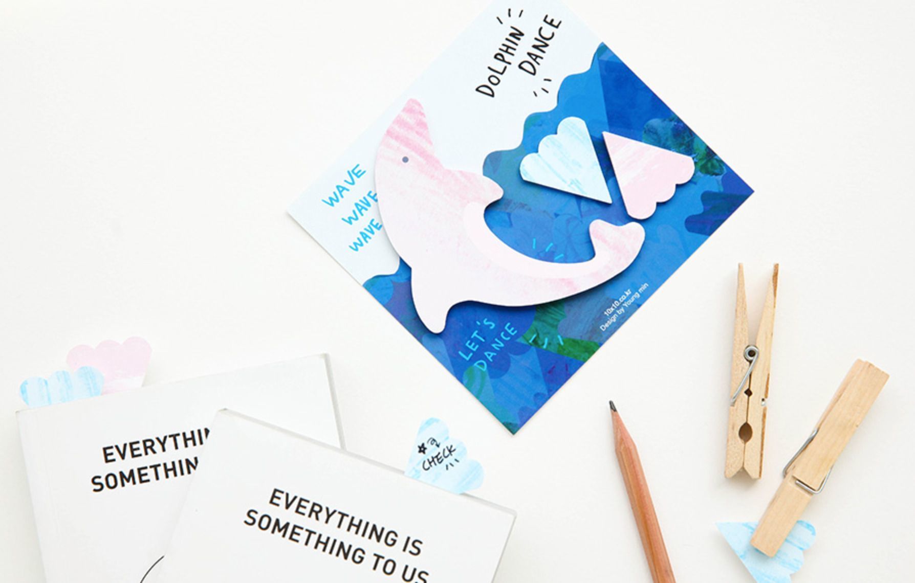 MochiThings: Dolphin Sticky Note