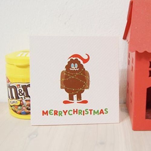 Forest Bigfoot Christmas Card