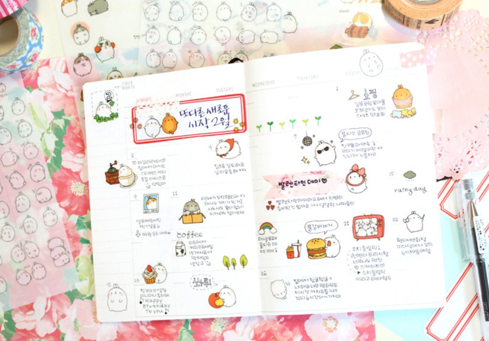 Molang Deco Sticker Set