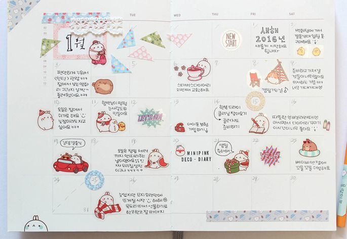 Molang Deco Sticker Set