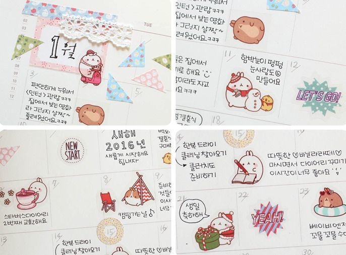 Molang Deco Sticker Set