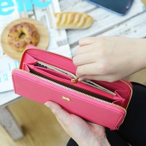 Gold Ribbon Long Zipper Wallet - Image 19