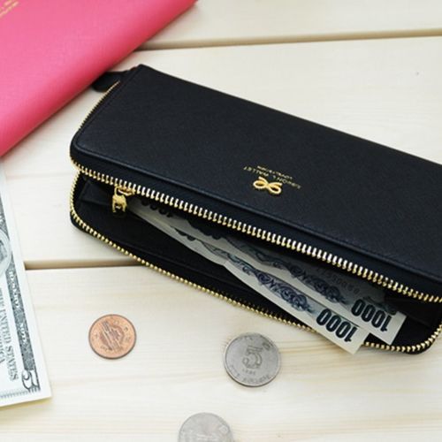 Gold Ribbon Long Zipper Wallet - Image 10