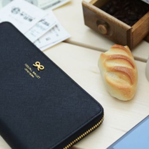 Gold Ribbon Long Zipper Wallet - Image 7