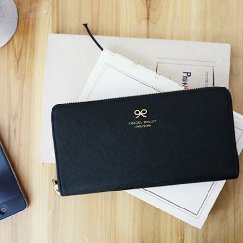 Gold Ribbon Long Zipper Wallet - Image 8