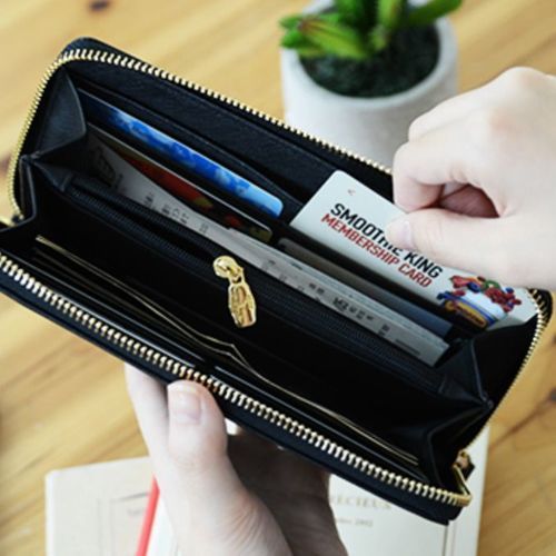 Gold Ribbon Long Zipper Wallet - Image 13