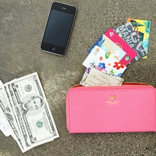 Gold Ribbon Long Zipper Wallet - Image 25